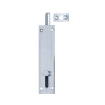 Flush Slide Bolt 100mm Satin Chrome