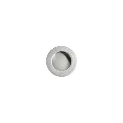 Round Flush Finger Pull 50mm Satin Chrome