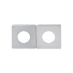 Square Rosette Cover for S Range Passage and Dummy Satin Chrome