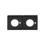Square Rosette Cover for S Range Privacy Matt Black