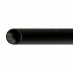 Towel Rail Tube Matt Black on Aluminium 19 x 600mm