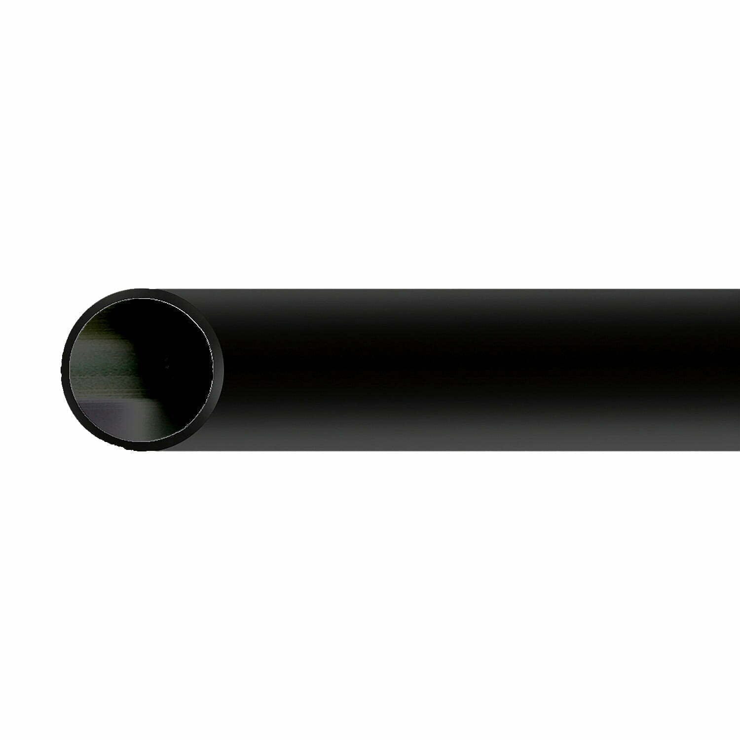 025PB19600.jpg Towel Rail Tube Matt Black on Aluminium 19 x 600mm - Image 1