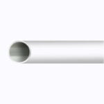 Towel Rail Tube White on Aluminium 19 x 1200mm