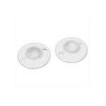 Towel Rail End Bracket White for 19mm Tube - 2 Pack