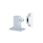 Satin Chrome Door Stop & Holder Floor Mount (212)