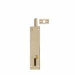 Flush Slide Bolt 100mm Polished Brass