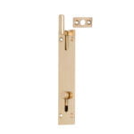 Flush Slide Necked Bolt 150mm Polised Brass