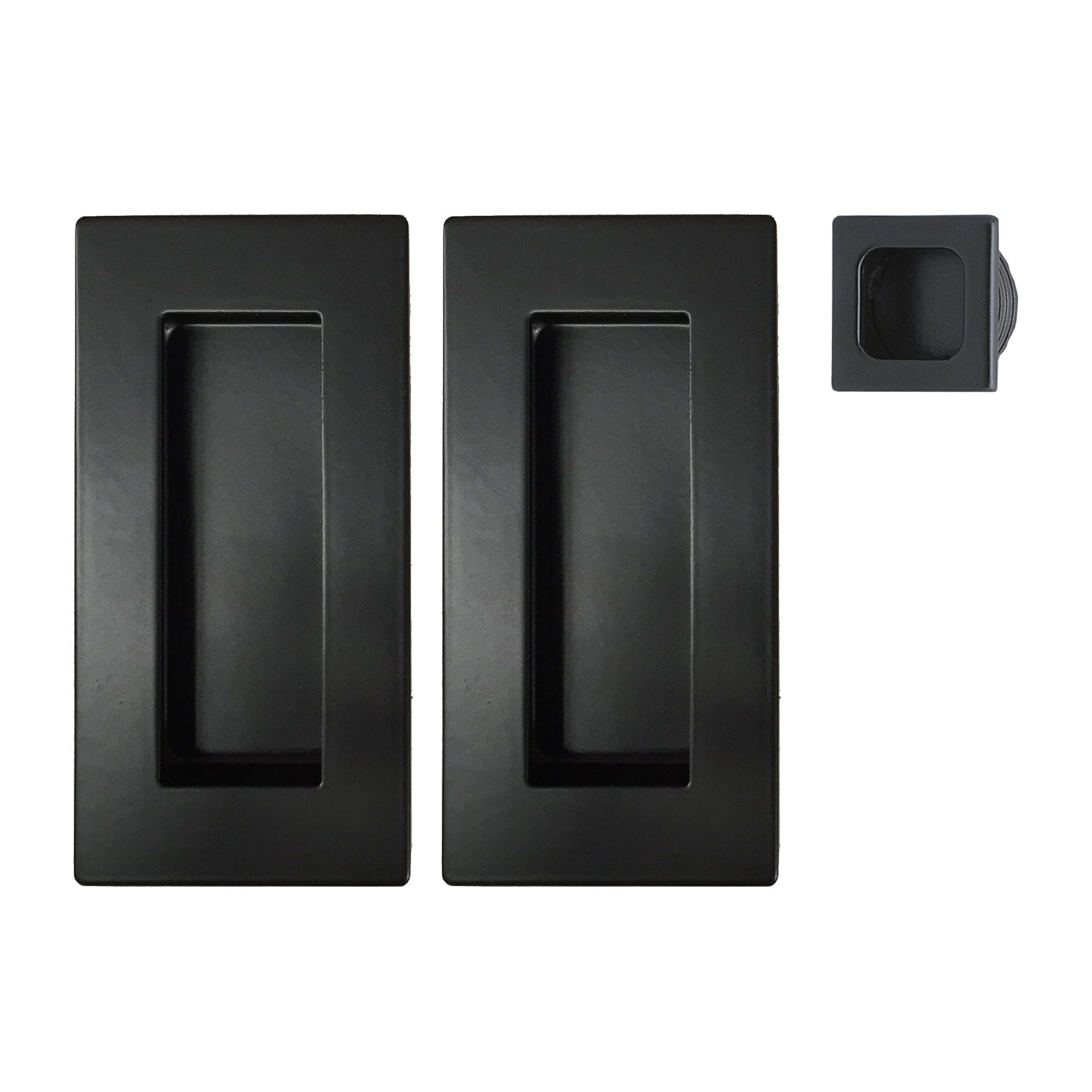 222PB.jpg Rectangle Edge Flush Pull Kit Matt Black