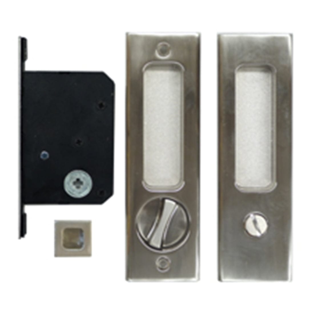 227SN.jpg Rectangle Locking Flush Pull Kit Stainless Steel