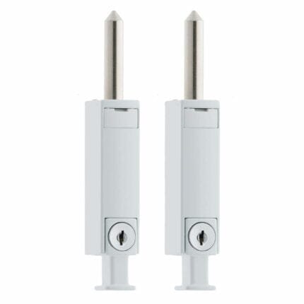 White 281 Security Patiobolt (45mm) - 2 Pack