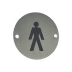 Push Plate Round - Men 75mm Stainless Steel