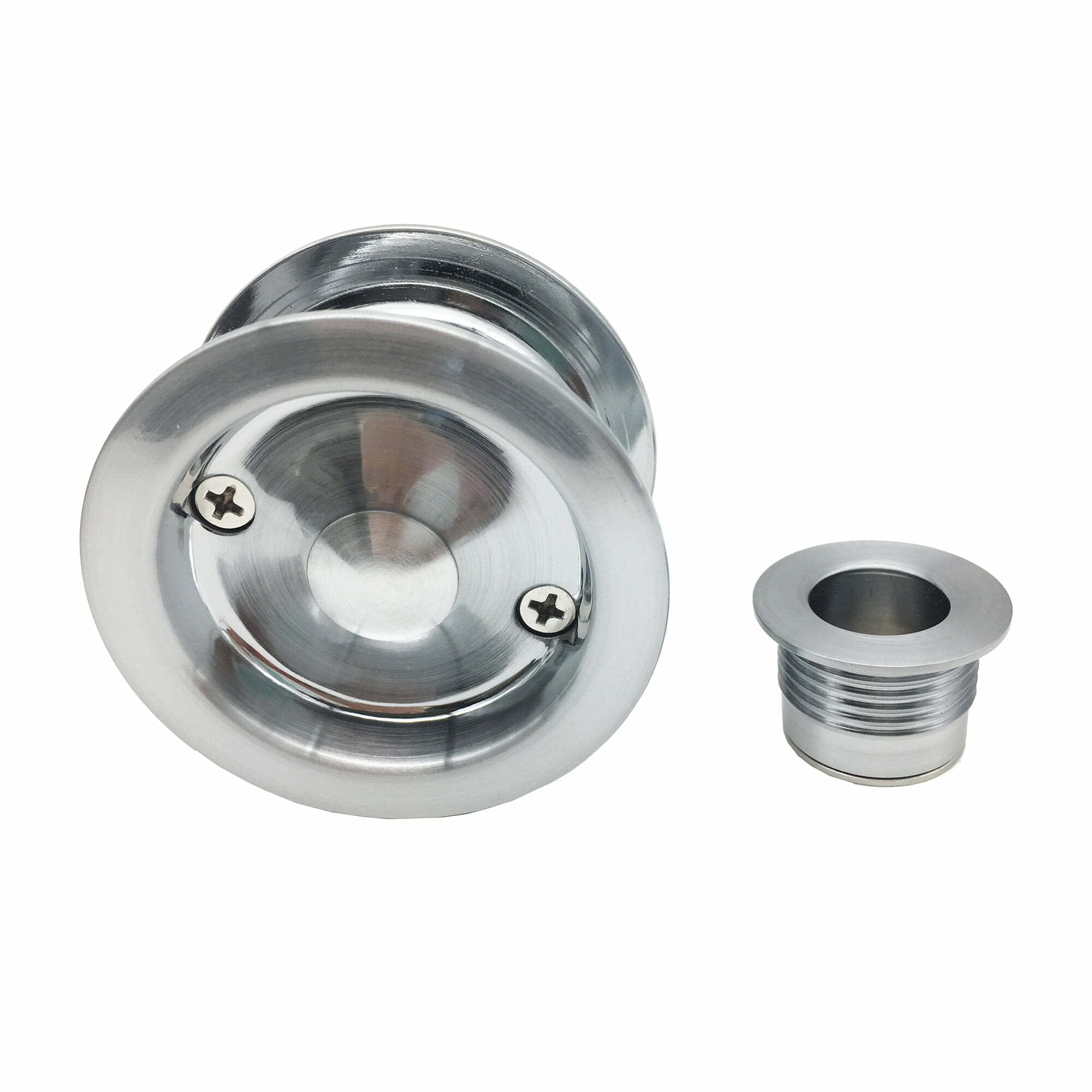538SC.jpg Round Cavity Slider Dummy Set Satin Chrome - Image 1