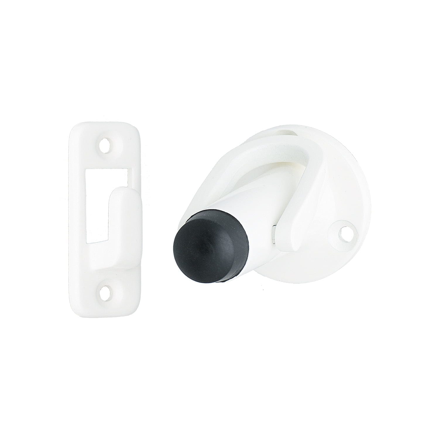 600PW-1.jpg 600 Latching Door Stop Wall Mount White - Image 1