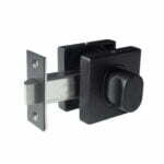 Matt Black Latch Turn Kit (Square Rose)