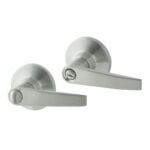 Turin Privacy door handle Lever Set Satin Nickel