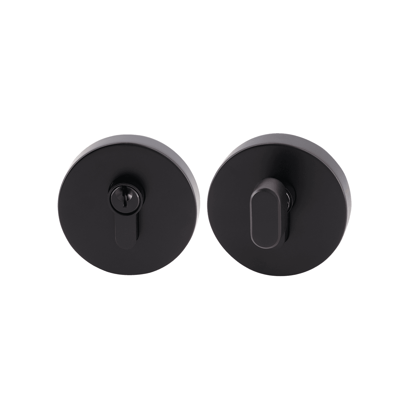 DEAD2BLK.png Round Deadbolt Matt Black door handle