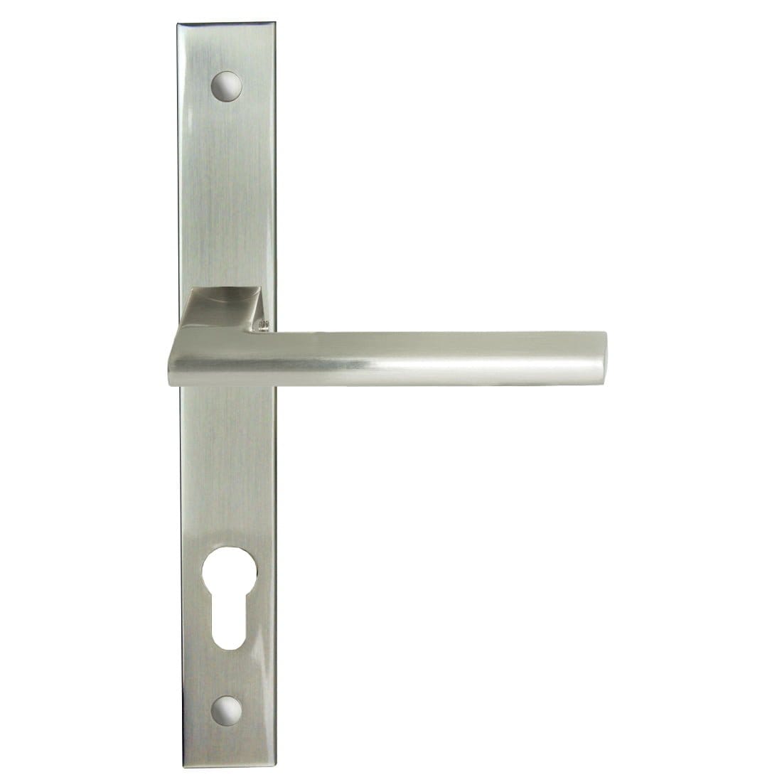 FOR206.jpg Forli Square Rosette Long Plate Set (furniture only) Satin Nickel door handle