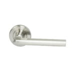 Parma Lever Passage Set Round Rose Satin Nickel door handle