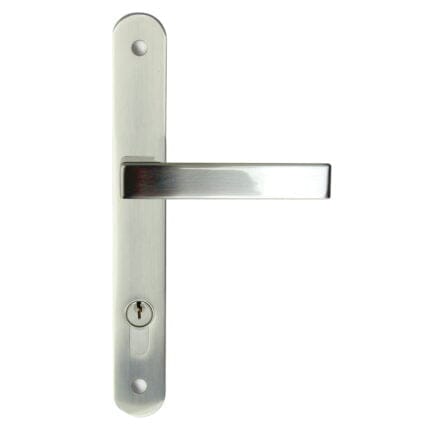 Verona Long Plate Set incl Mortice Lock Satin Nickel door handle