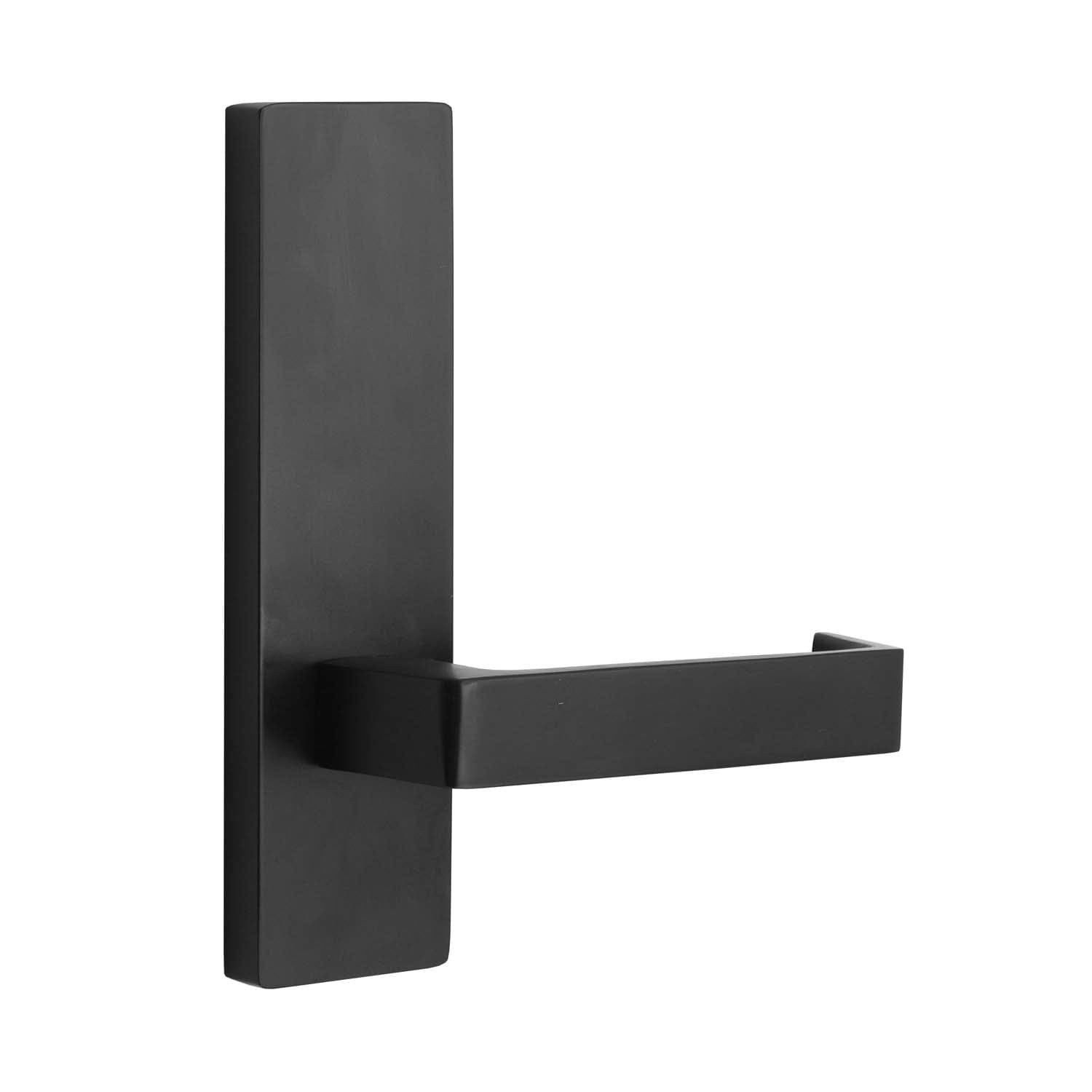 MNC155-87BLK MNC 87 Lever On Wide Long Plate Matt Black - External / Lever / Plain