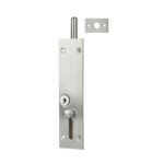 Flush slide bolt 150mm satin chrome on solid brass