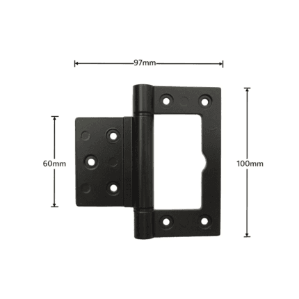 100mm Timber or Aluminium Door Hinge Measurements