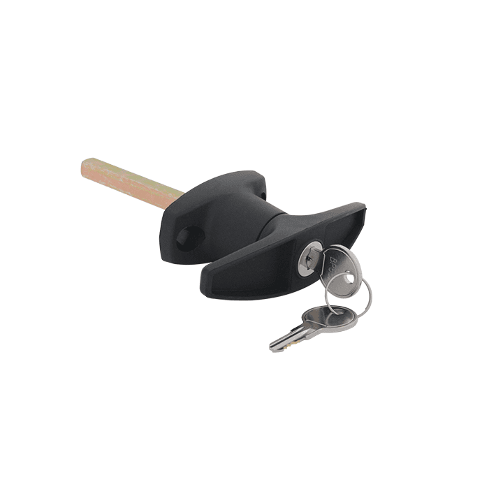 GTPTHFFKA Plastic T-Handle Lock 75mm Face Fix - KA