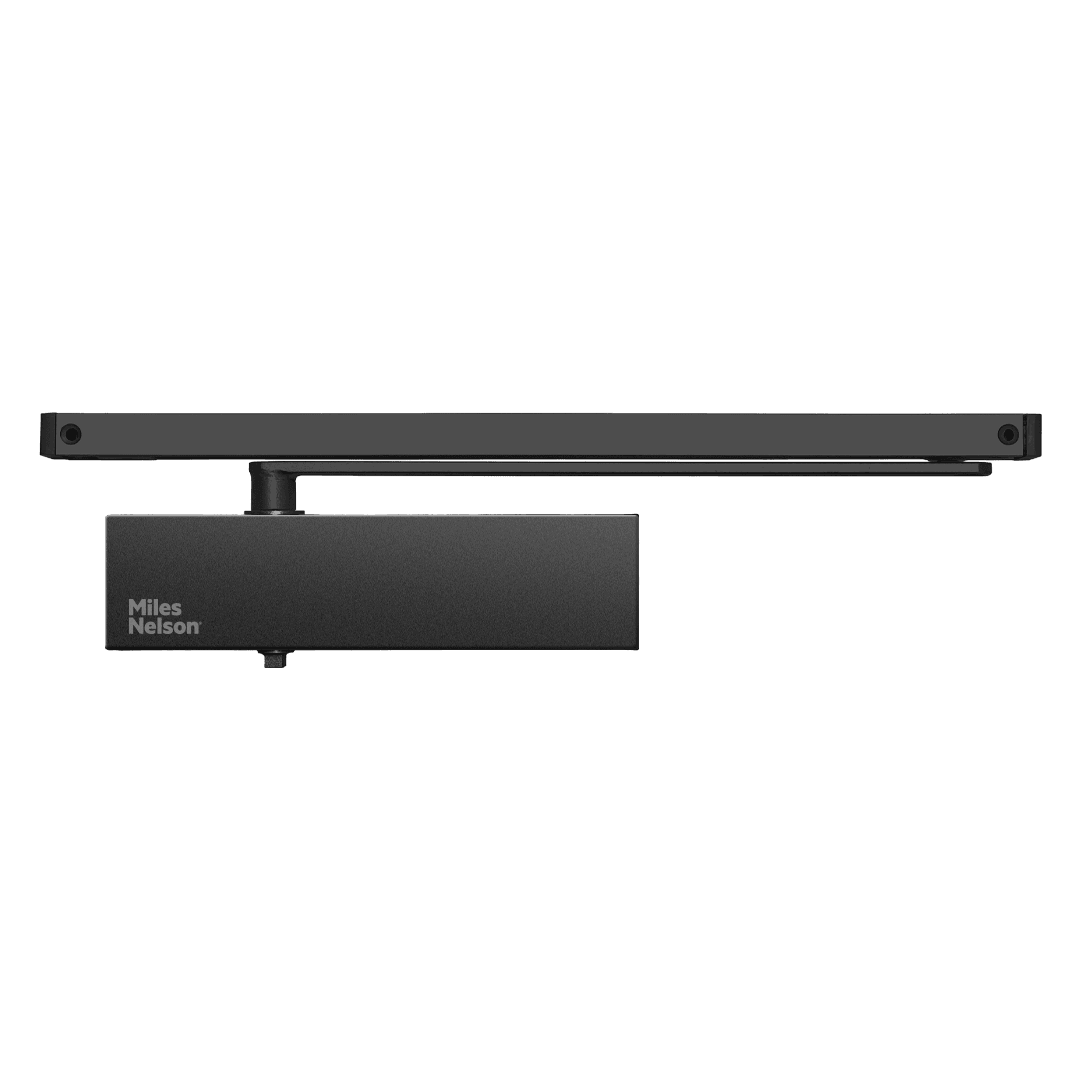 MNC8626SABC-DA-BLK MNC 8000 Series 2-4 Power Door Closer with Slide Arm - Matt Black - Image 1