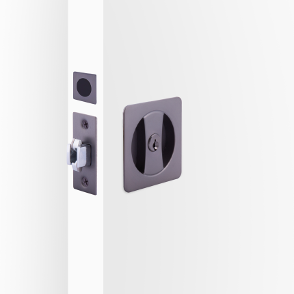 Cavity Slider Locking Kit - Square - Satin Graphite