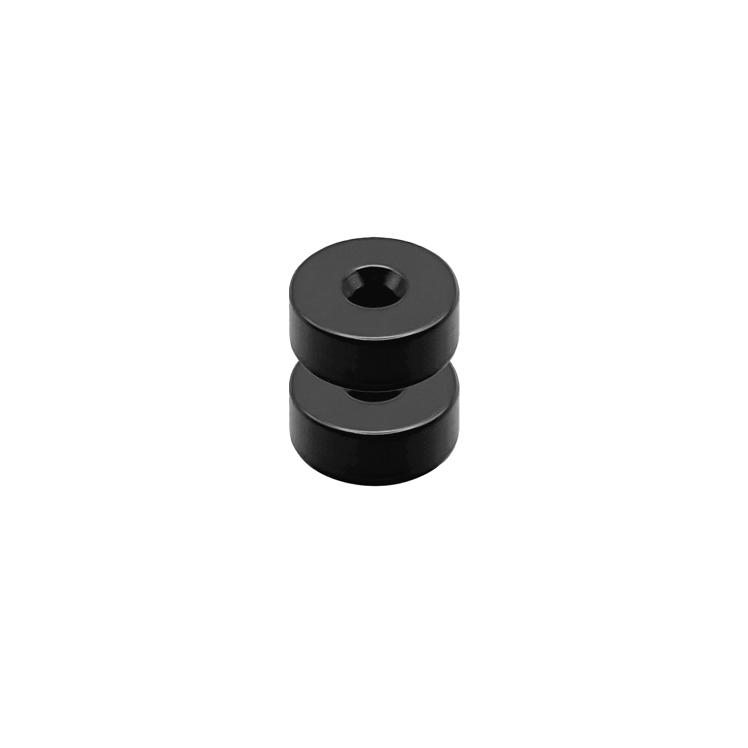 332BLK Door Magnets 22 x 8mm - Matt Black - 1 pair - Image 1