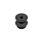 Door Magnets 22 x 8mm - Matt Black - 1 pair with cups