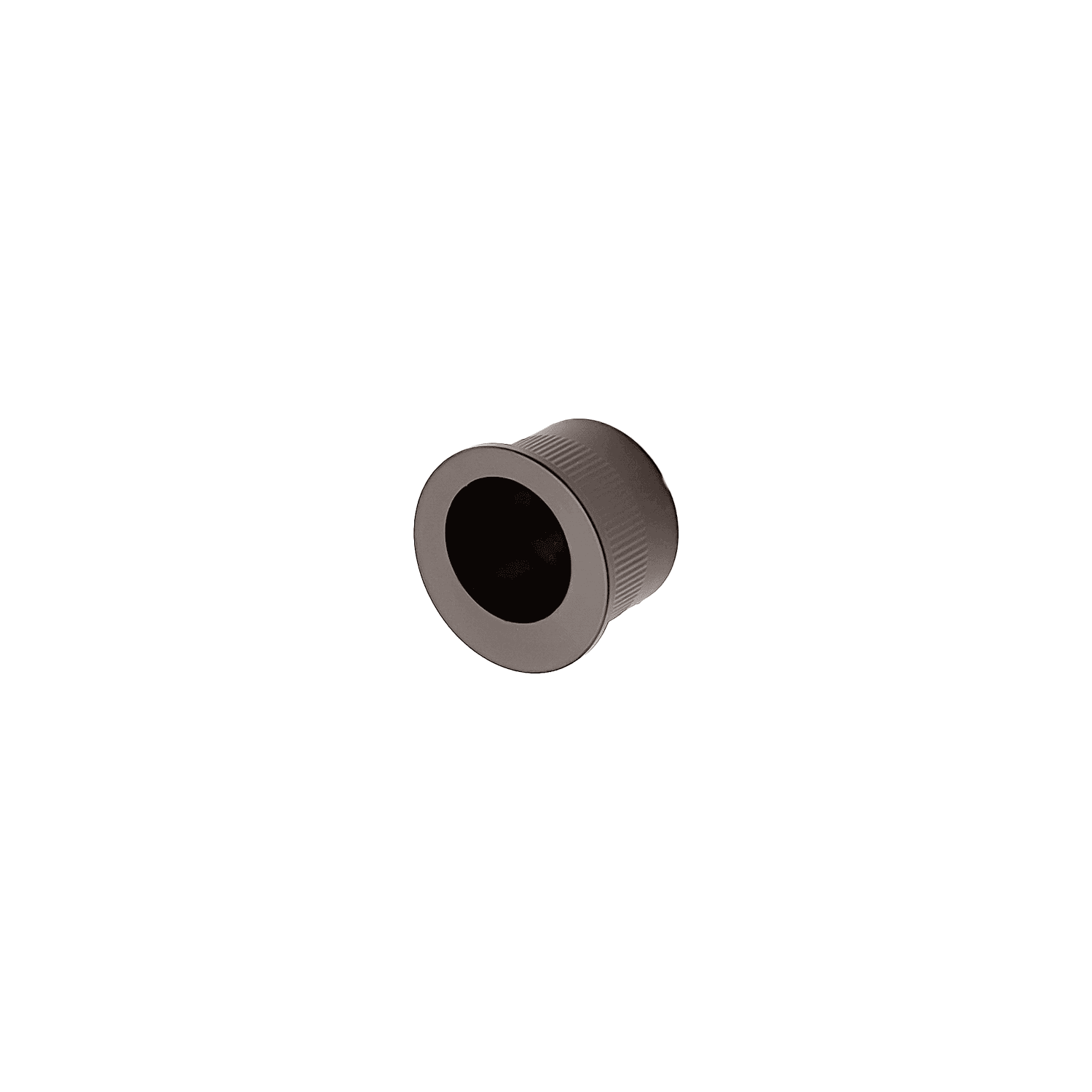 603RNDGN_white Round Finger Pull - Satin Graphite - Image 1